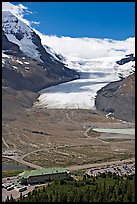 Icefields Center and Athabasca Glacier. Jasper National Park, Canadian Rockies, Alberta, Canada (color)