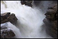 Rushing water, Athabasca Falls. Jasper National Park, Canadian Rockies, Alberta, Canada (color)