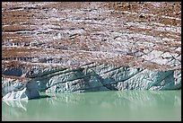 Cavell Glacier calving into a glacial lake. Jasper National Park, Canadian Rockies, Alberta, Canada