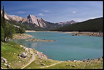 Medicine Lake, afternoon. Jasper National Park, Canadian Rockies, Alberta, Canada ( color)