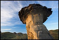 Caprock, early morning, Dinosaur Provincial Park. Alberta, Canada