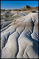 Coulee badlands with clay erosion patters, Dinosaur Provincial Park. Alberta, Canada