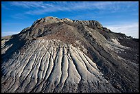 Butte with mudstone and eroded clay, Dinosaur Provincial Park. Alberta, Canada (color)