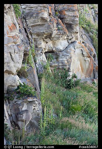 Cliff walls, Head-Smashed-In Buffalo Jump. Alberta, Canada (color)