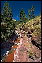 Red Rock Canyon. Waterton Lakes National Park, Alberta, Canada