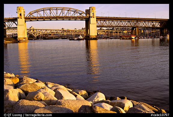 Burrard Bridge, late afternoon. Vancouver, British Columbia, Canada (color)