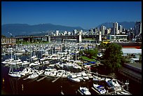 Small boat harbor on False Creek. Vancouver, British Columbia, Canada