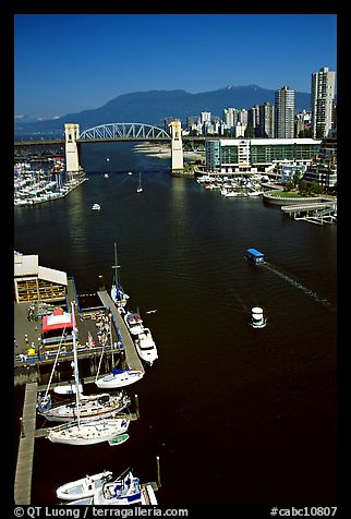 False Creek and Burrard Bridge. Vancouver, British Columbia, Canada (color)