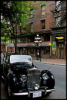 Classic car in Water Street. Vancouver, British Columbia, Canada