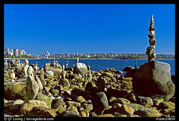 Balanced rocks, Stanley Park. Vancouver, British Columbia, Canada