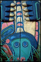 Totem detail, Stanley Park. Vancouver, British Columbia, Canada