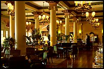 Dining hall of Empress hotel. Victoria, British Columbia, Canada (color)