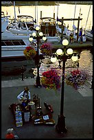 Street performers on the quay of Inner Harbor. Victoria, British Columbia, Canada