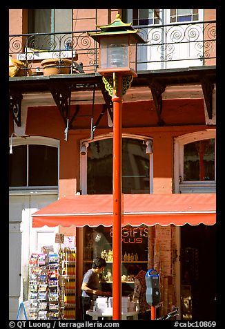 Lamp post and store in Chinatown. Victoria, British Columbia, Canada