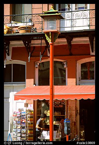 Lamp post and store in Chinatown. Victoria, British Columbia, Canada (color)