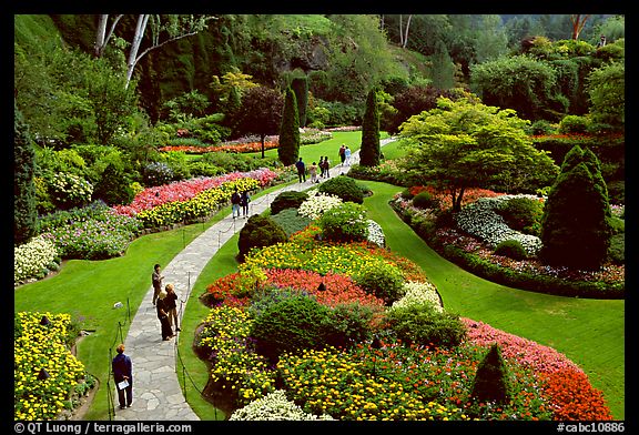 Sunken Garden. Butchart Gardens, Victoria, British Columbia, Canada