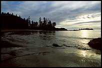 Half-moon bay, late afternoon. Pacific Rim National Park, Vancouver Island, British Columbia, Canada (color)