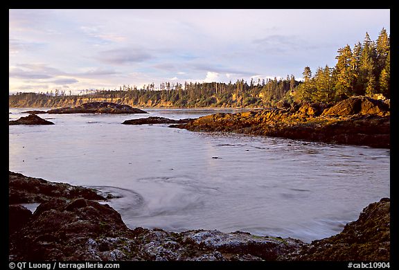 Half-moon bay, late afternoon. Pacific Rim National Park, Vancouver Island, British Columbia, Canada