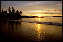 Sunset, Half-moon bay. Pacific Rim National Park, Vancouver Island, British Columbia, Canada (color)