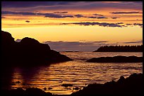 Sunset, Half-moon bay. Pacific Rim National Park, Vancouver Island, British Columbia, Canada