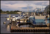 Floatplane dock in the Inner Harbor. Victoria, British Columbia, Canada (color)