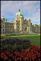 Parliament building, morning. Victoria, British Columbia, Canada (color)