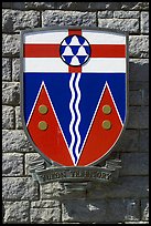 Shield of Yukon Territory. Victoria, British Columbia, Canada (color)