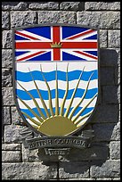 Shield of British Columbia Province. Victoria, British Columbia, Canada