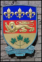 Shield of Quebec Province. Victoria, British Columbia, Canada