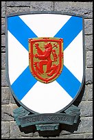 Shield of Nova Scotia Province. Victoria, British Columbia, Canada