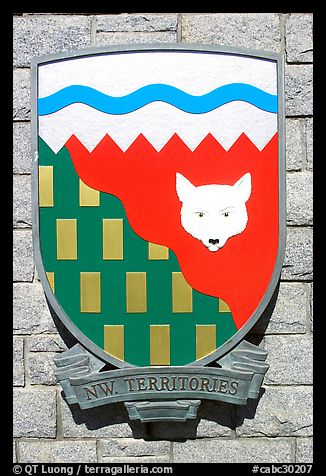Shield of North-West Territories. Victoria, British Columbia, Canada (color)