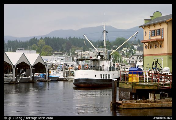 Harbor Quay with the Lady Rose ferry, Port Alberni. Vancouver Island, British Columbia, Canada