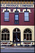 Produce company building reconverted into a cafe. Victoria, British Columbia, Canada ( color)