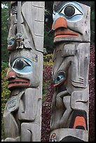 Totem poles, Thunderbird Park. Victoria, British Columbia, Canada (color)