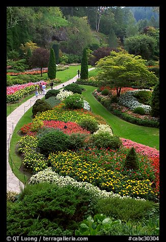 Sunken Garden. Butchart Gardens, Victoria, British Columbia, Canada (color)