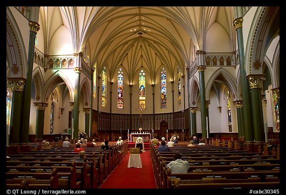 Interior of church. Victoria, British Columbia, Canada (color)