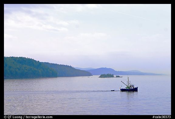 Fishing boat in the San Juan Islands. Vancouver Island, British Columbia, Canada