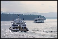 Ferries in the San Juan Islands. Vancouver Island, British Columbia, Canada