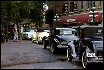 Classic cars in Gastown. Vancouver, British Columbia, Canada