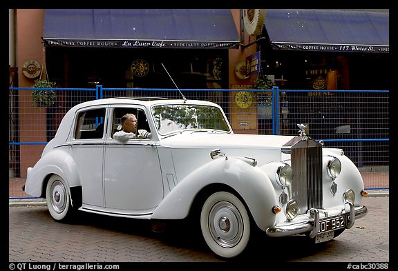 Rolls-Royce in Water Street. Vancouver, British Columbia, Canada (color)