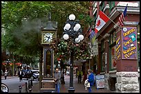 Steam clock in Water Street. Vancouver, British Columbia, Canada (color)