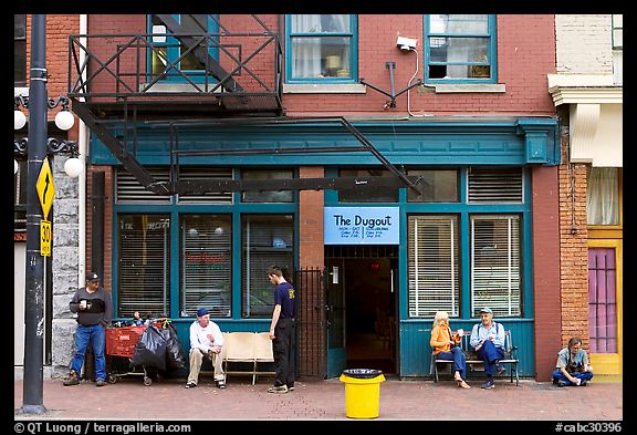 AA meeting room that offers soup and coffee in the mornings, Gastown. Vancouver, British Columbia, Canada (color)