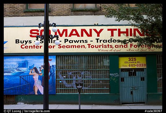 Pawn shop, Gastown. Vancouver, British Columbia, Canada (color)