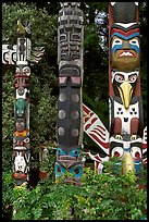 Totems near the Capilano bridge. Vancouver, British Columbia, Canada