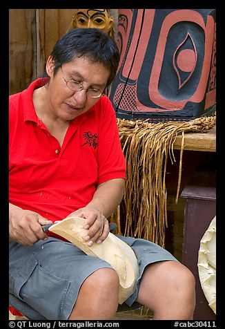 First nations carver. Vancouver, British Columbia, Canada