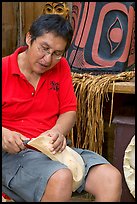 First nations carver. Vancouver, British Columbia, Canada ( color)