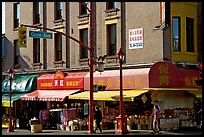 Chinatown street corner. Vancouver, British Columbia, Canada