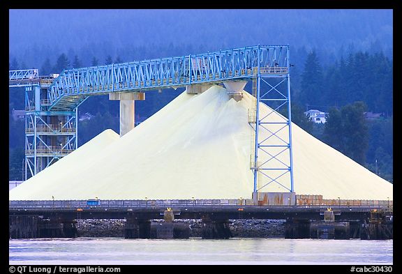 Industrial installations in harbor. Vancouver, British Columbia, Canada (color)