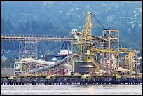 Industrial installations in harbor. Vancouver, British Columbia, Canada (color)