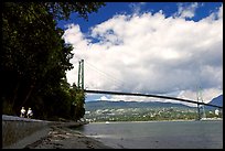 Lions Gate Bridge across Burrard Inlet. Vancouver, British Columbia, Canada